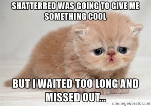 Sad Kitten ShatterRed